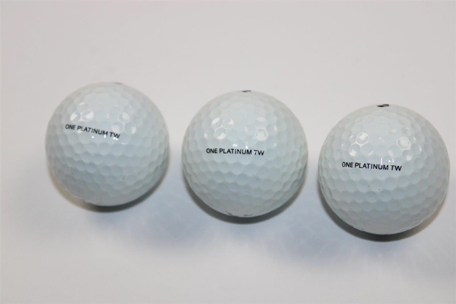 Tiger Woods Sleeve of Three Nike Tiger One Platinum TW Golf Balls