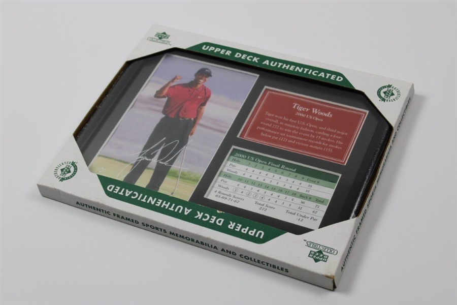 Three (3) Tiger Woods Slam Collection Upper Deck Authenticated Displays in Original Package