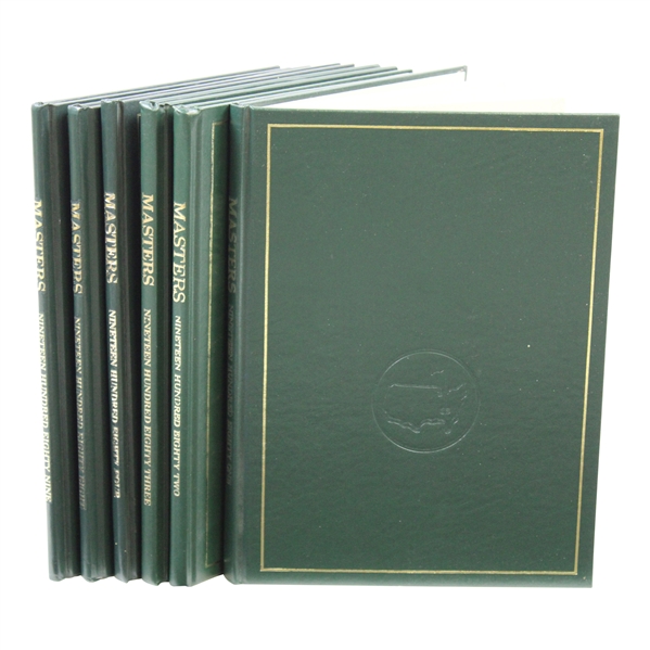 Gay Brewer’s 1981, 1982, 1983, 1984, 1988 & 1989 Masters Tournament Green Annual Books