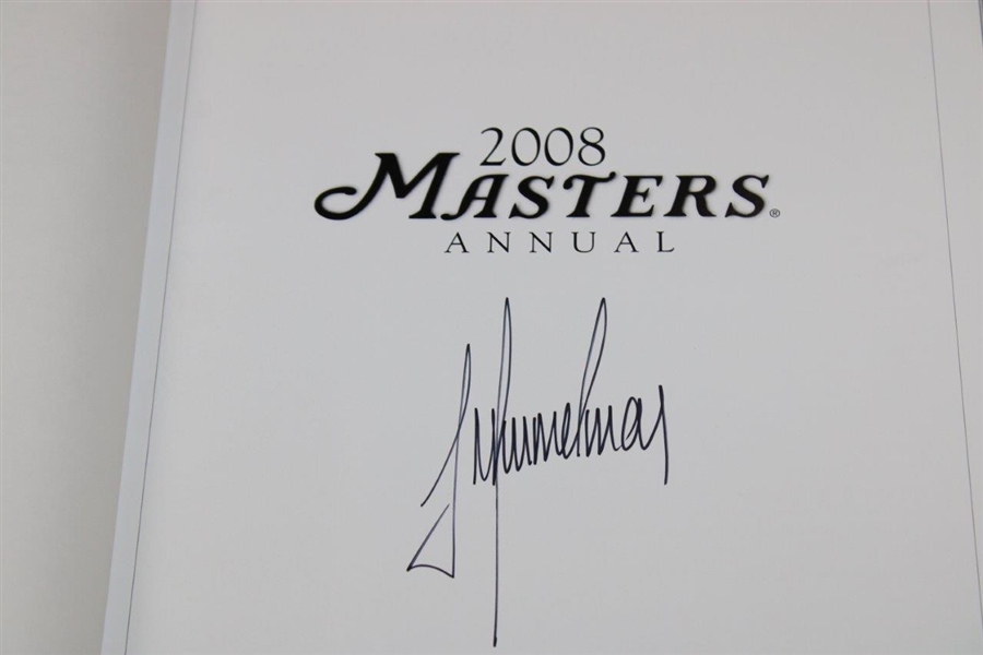Trevor Immelman Signed 2008 Masters Tournament Green Annual Book JSA ALOA