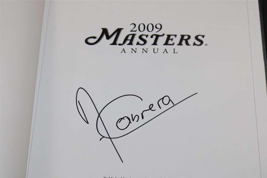 Angel Cabrera Signed 2009 Masters Tournament Green Annual Book JSA ALOA