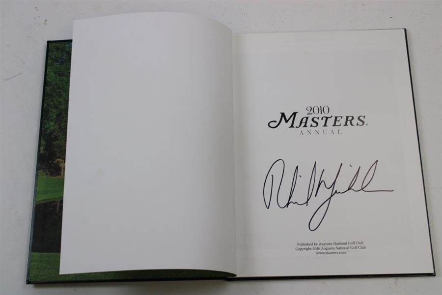 Phil Mickelson Signed 2010 Masters Tournament Green Annual Book JSA ALOA