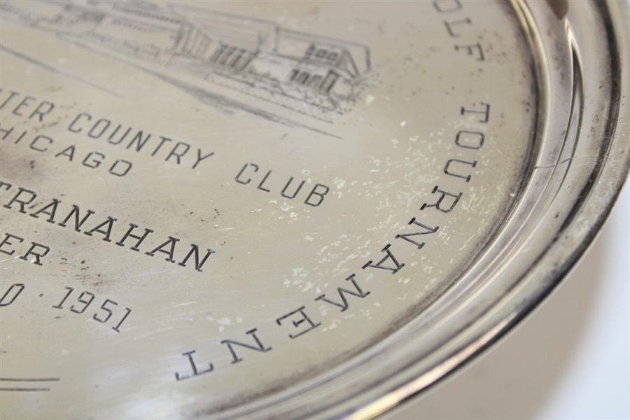 1952 All-American Men's Amateur Golf Tournament Winner's Sterling Plate - Frank Stranahan