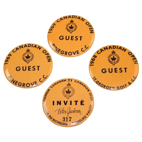 Sam Snead's RCGA Canadian Open Guest Badges - 1968, 1969 & 1971