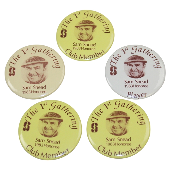 Sam Snead's 'The 1st Gathering' Sam Snead 1983 Honoree Badges - Club Member & Player