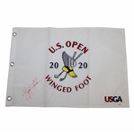 Bryson Dechambeau Signed 2020 US Open at Winged Foot Embroidered Flag JSA #QQ22968