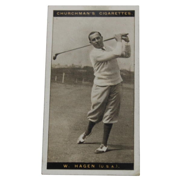 1927 Walter Hagen WA&AC Churchman #13 Famous Golfers Tobacco Card