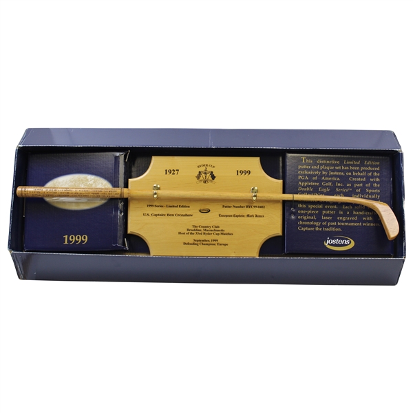 1999 Ryder Cup at the Country Club Ltd Ed Commemorative Engraved Wood Putter in Box