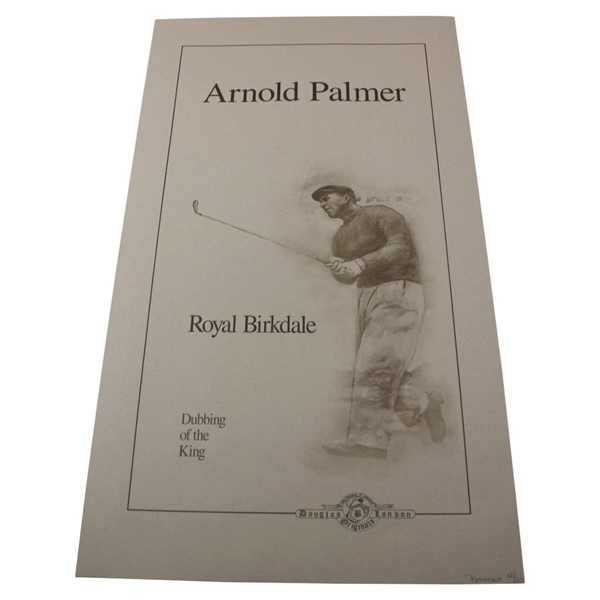 Arnold Palmer Signed 'Dubbing of the King' Ltd Ed 12/25 Doug London Litho w/Certificate JSA ALOA