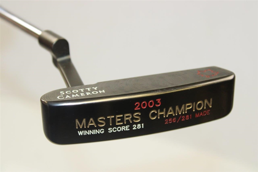 Scotty Cameron 2003 Masters Champion Ltd Ed Commemorative Left-Handed Putter #256/281 w/Head Cover