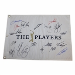 Thomas, Spieth, Rahm, Hideki & others Signed The Players Embroidered Flag JSA ALOA