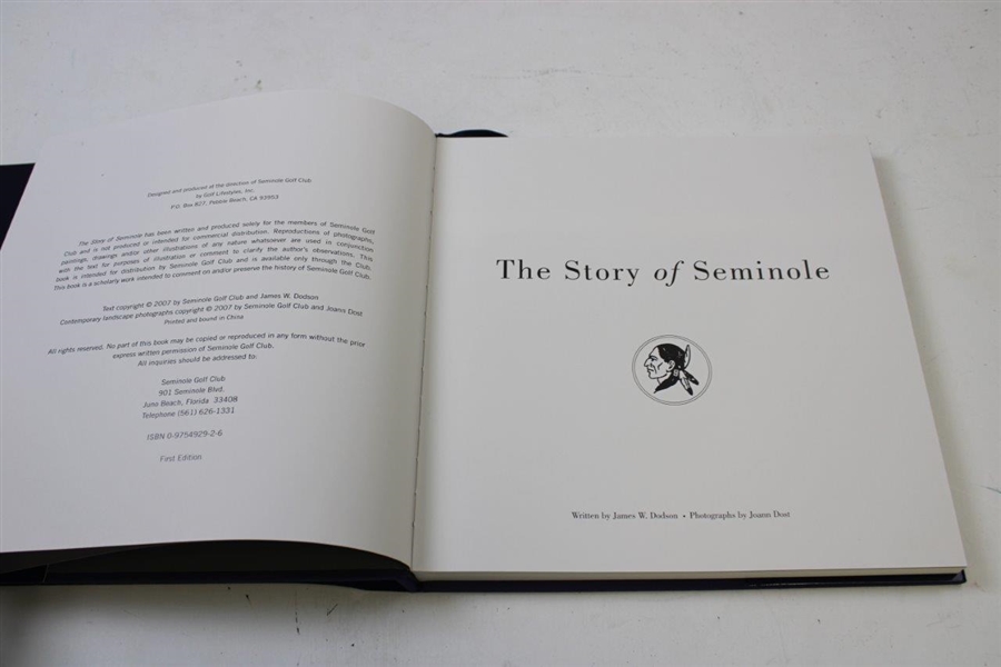 2007 'The Story of Seminole' Book by James Dodson in Slipcase