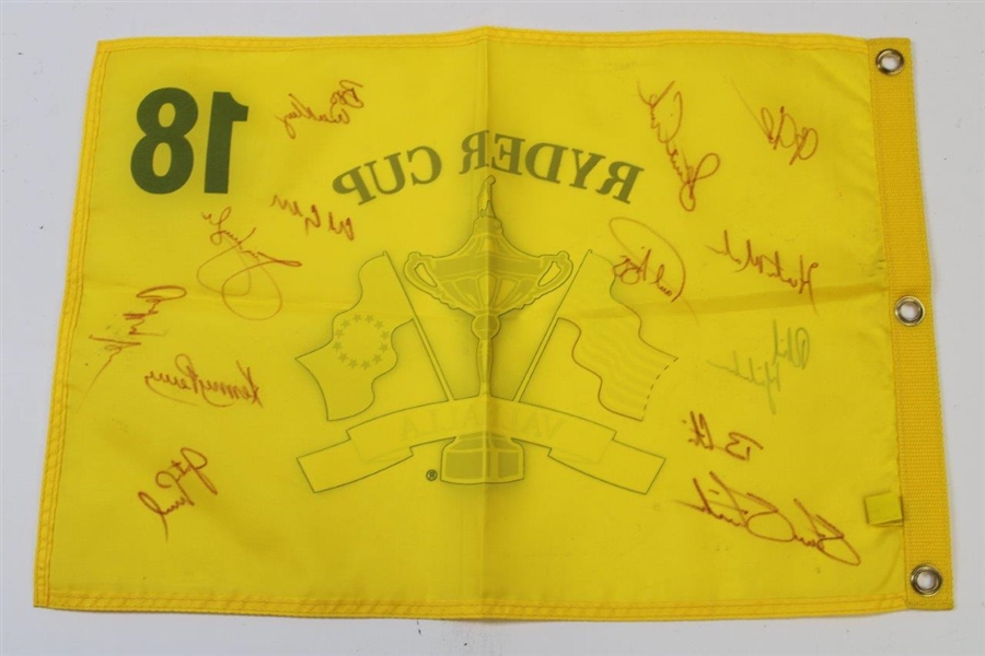 2008 Ryder Cup at Vallalla Flag Signed by United States Team JSA ALOA