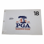 Collin Morikawa Signed 2020 PGA at Harding Park Embroidered Flag JSA #WIT687370