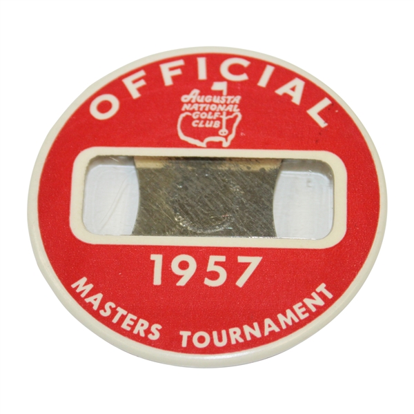 1957 Augusta National Golf Club Masters Tournament Official Badge