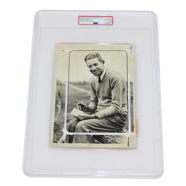 Original 1934 Type 1 Horton Smith 'All Smiles' Wins First Masters News Service Photo PSA #84898873