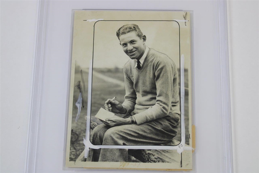 Original 1934 Type 1 Horton Smith 'All Smiles' Wins First Masters News Service Photo PSA #84898873