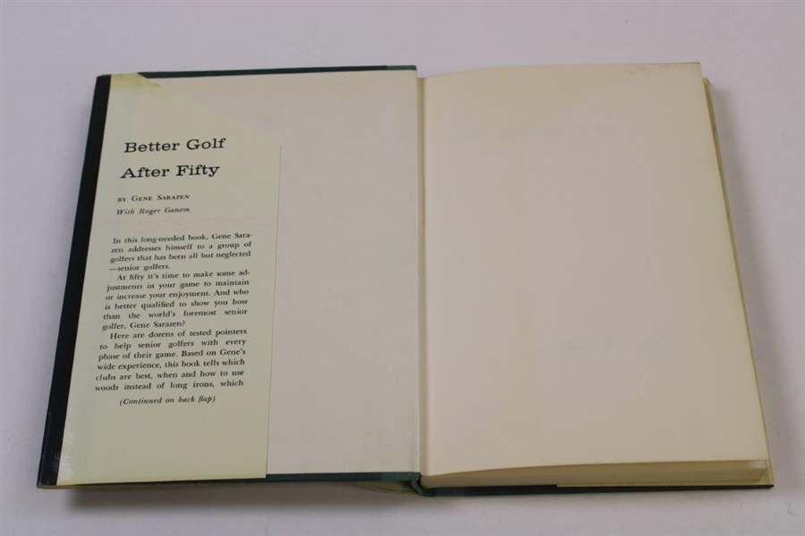 Gene Sarazen Signed 1967 'Better Golf After Fifty' 1st Edition Book JSA ALOA