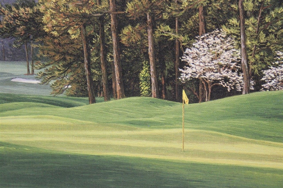 Vinny Giles' Augusta National Golf Club 8th Hole Limited Edition Signed Linda Hartough Canvas - 1999