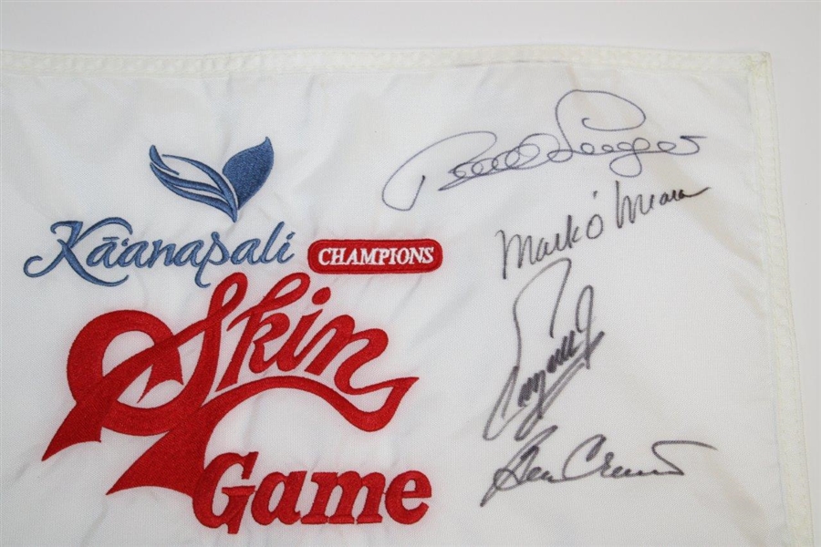 Nicklaus, Watson, Couples & others Signed Complete Skins Game Embroidered Flag JSA ALOA