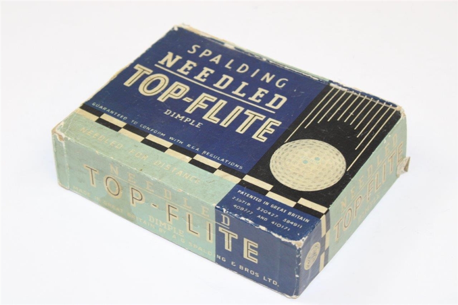 Classic Spalding Needled Top-Flite Dozen Wrapped Golf Ball in Original Box