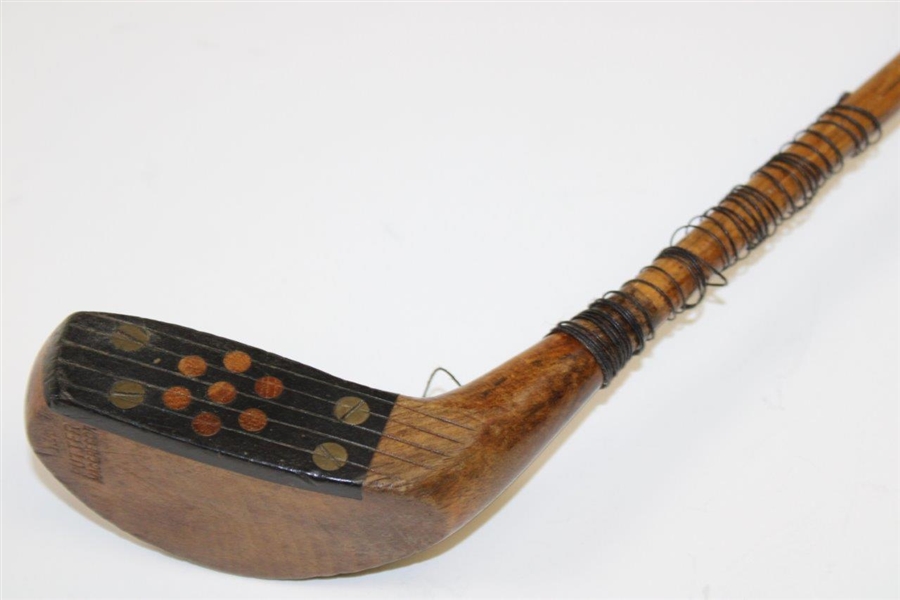 Macgregor Putter Wooden Shaft And Head Ra Model Shaft Stamp Original Grip