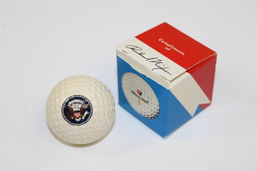 President of the United States Richard Nixon Wilson Staff Golf Ball in Box