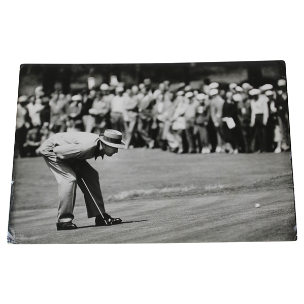 Sam Snead 1952 Masters Golf Tournament 2nd Hole Green Putt Wire Photo