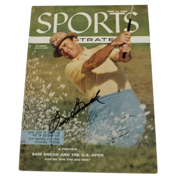 Sam Snead Signed 1956 Sports Illustrated First Cover Magazine JSA #VV26984