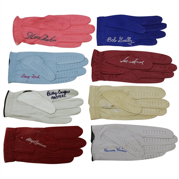 Keiser, Snead, Ford & Five (5) other Masters Champions Signed Golf Gloves JSA ALOA