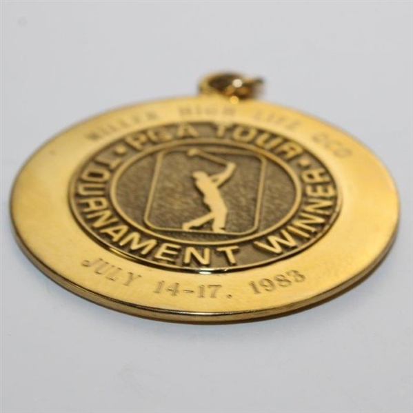 Champion Danny Edwards' 1983 Miller High Life QCO PGA Tour 10k Gold Winner's Medal