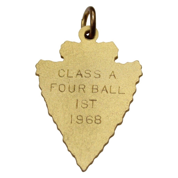 1968 Oklahoma OHSAA Regional Golf Medal Class A 4-Ball 1st Place Arrowhead Medal