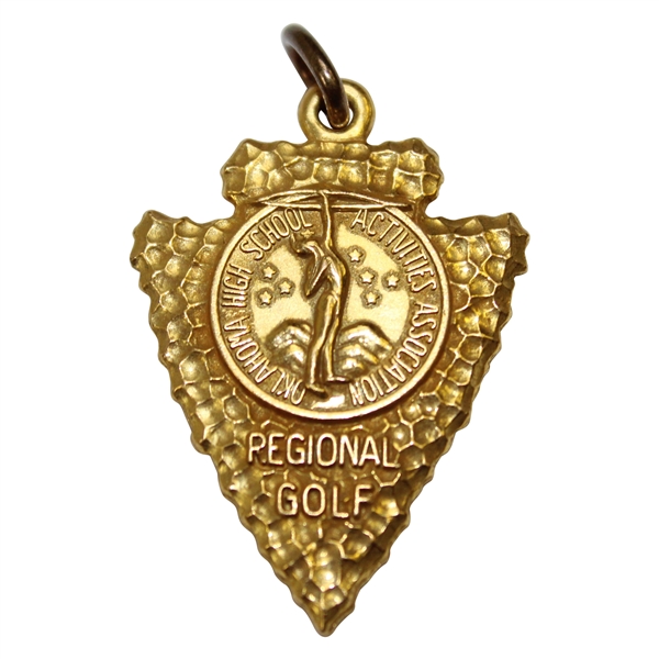 1969 Oklahoma OHSAA Regional Golf Medal Class A Individual 1st Place Arrowhead Medal