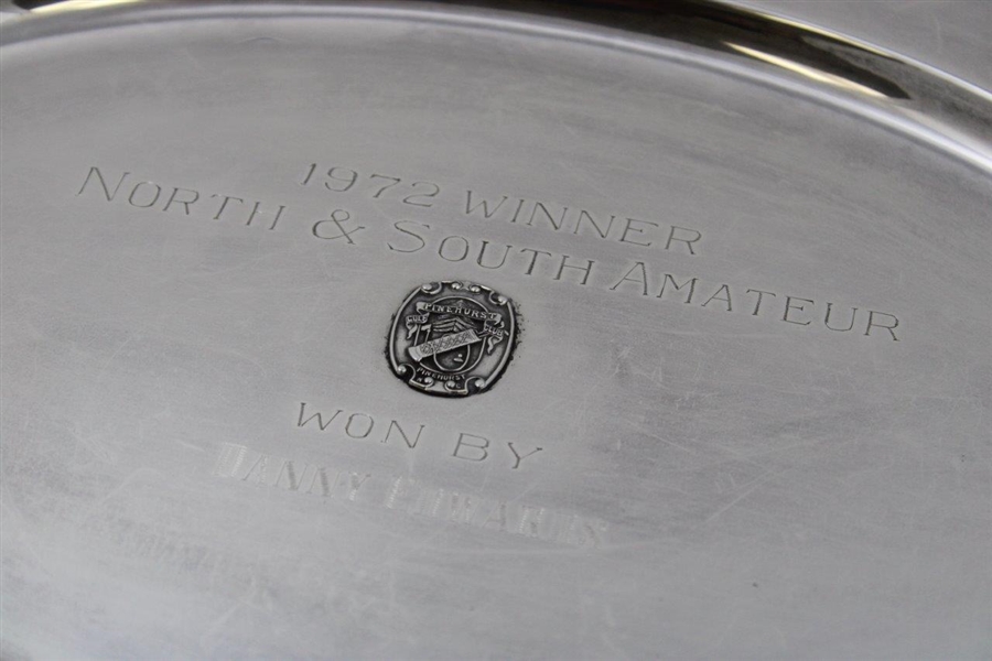 1972 North & South Amateur Championship Sterling Silver Trophy Tray Won by Danny Edwards