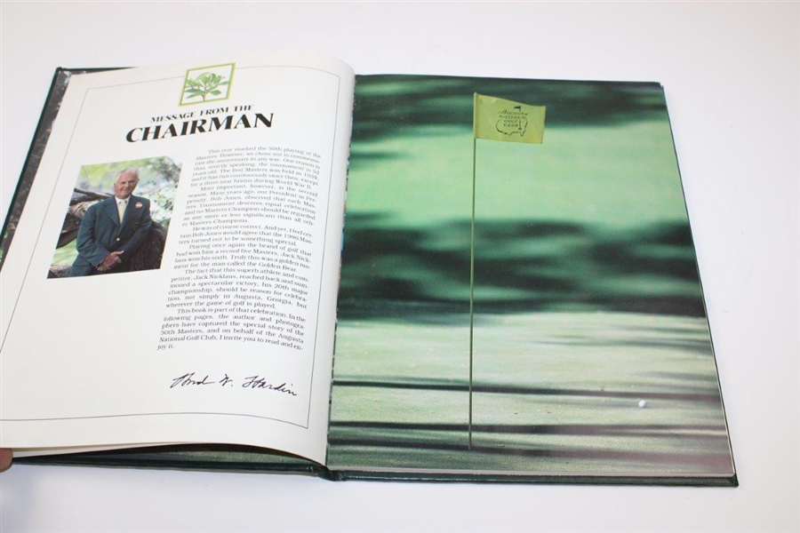 1986 Masters Tournament Green Annual Book with Video Order Card - Jack Nicklaus Winner