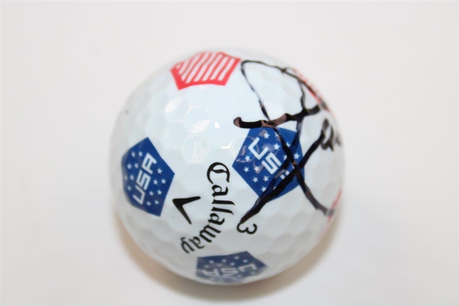 Xander Schauffele Signed Callaway USA Logo Soccer Golf Ball JSA ALOA