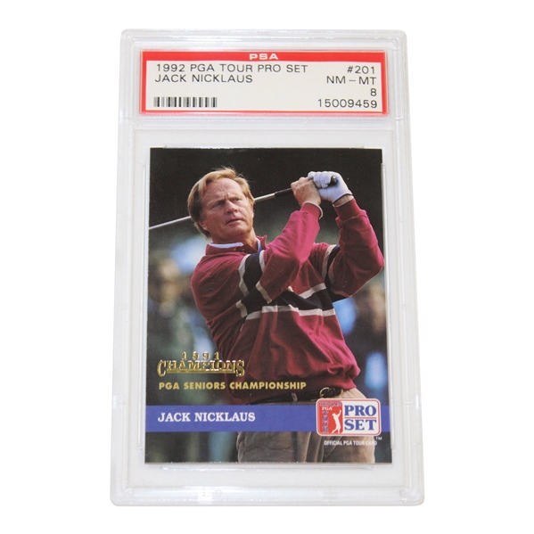 1992 Jack Nicklaus PGA Tour Pro Set Card #201 PSA 8 NM-MT #15009459
