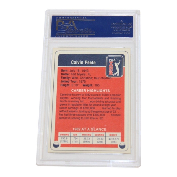 Calvin Peete 1983 Miller Press PGA Hand Cut Golf Card PSA 6 EX-MT #14582604