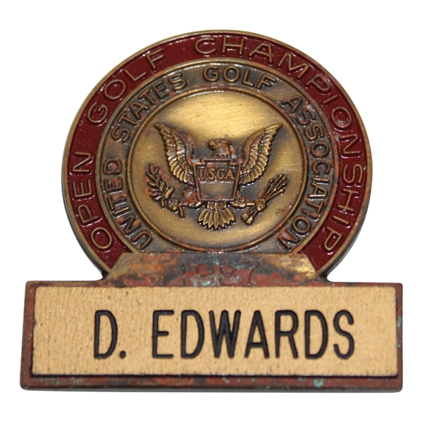 1987 US Open at Olympic Club Contestant Badge - Danny Edwards
