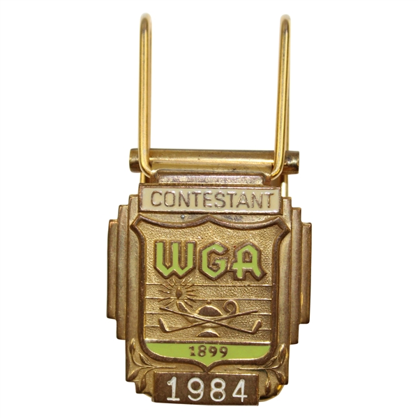 1984 Western Golf Assoc. (WGA) at Butler National GC Contestant Badge/Clip - Danny Edwards