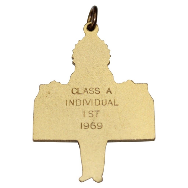 1968 Oklahoma OHSAA State Golf Medal Class A Individual 1st Place Chief Medal