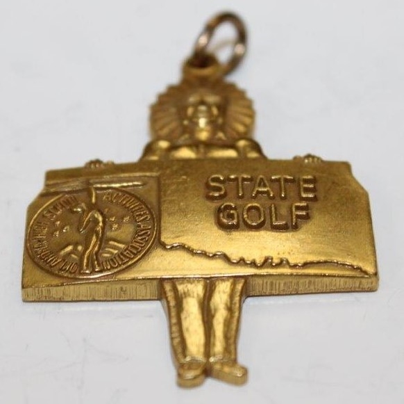 1968 Oklahoma OHSAA State Golf Medal Class A Individual 1st Place Chief Medal