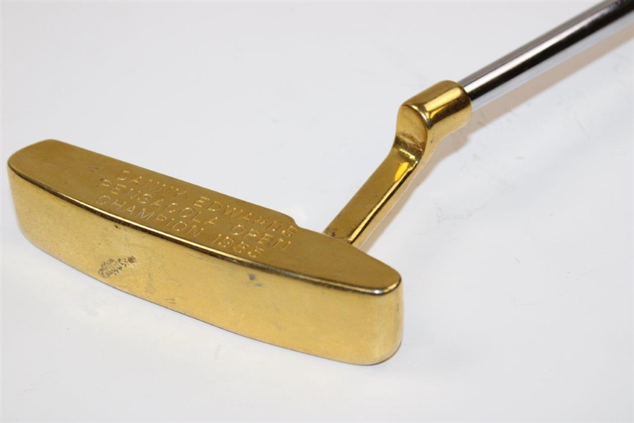 Champion Danny Edwards' Gold Plated PING A-Blade Putter for 1985 Pensacola Open Win