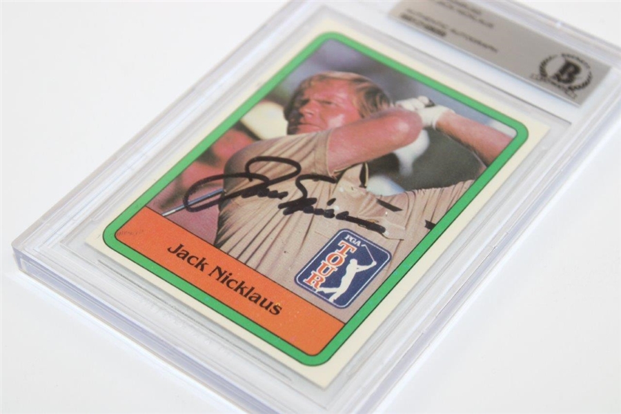 Jack Nicklaus Signed 1981 Donruss Card Beckett Slabbed #00012169059