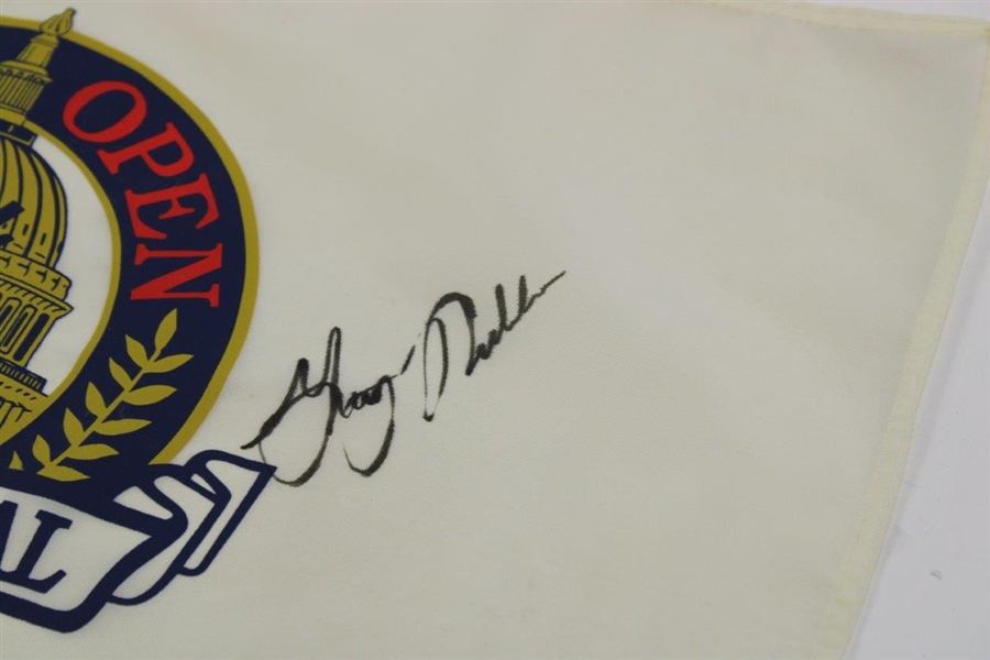 Jack & Gary Nicklaus Signed 1997 US Open at Congressional Screen Flag JSA ALOA