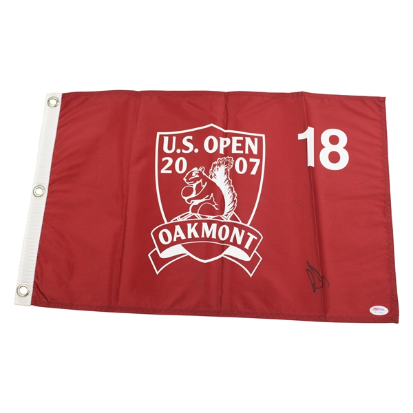 Ernie Els Signed 2007 US Open at Oakmont Flag PSA #G27382