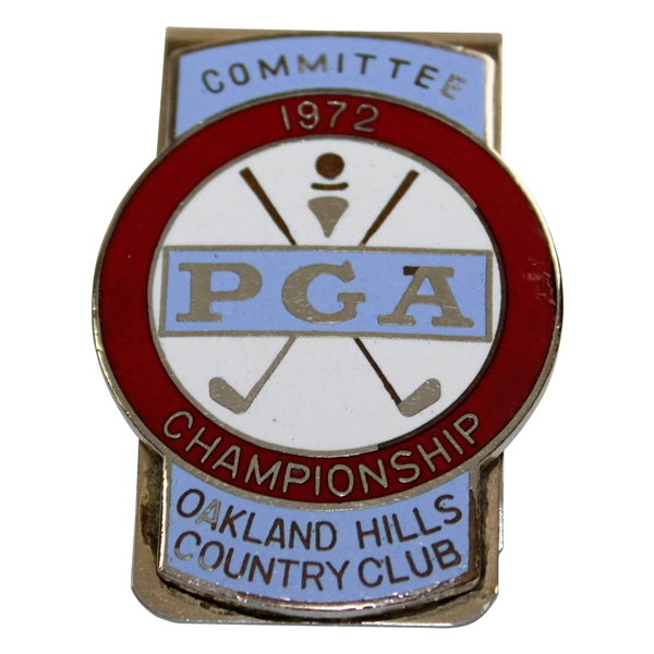 1972 PGA Championship at Oakland Hills Committee Badge/Clip