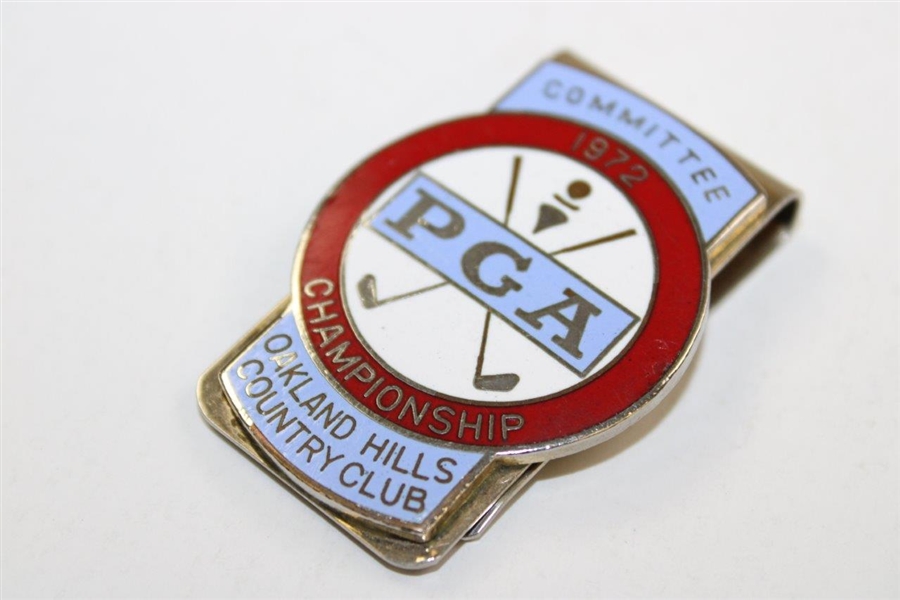 1972 PGA Championship at Oakland Hills Committee Badge/Clip