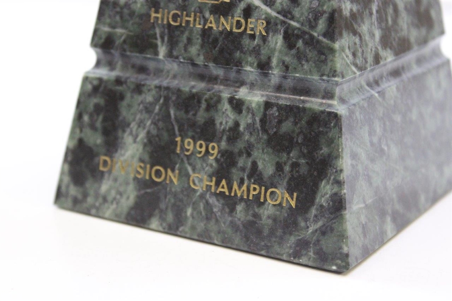 1999 Turnberry Highlander Division Champion Marble Trophy
