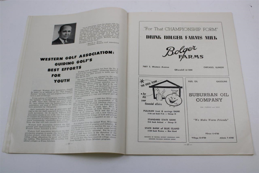 Ken Venturi Signed 1958 Chicago Open Program JSA ALOA